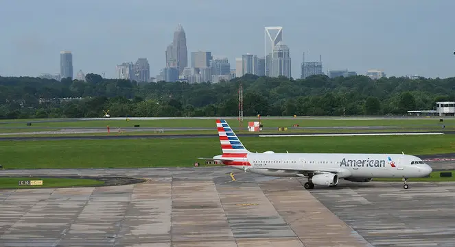 Airbus A321 at Charlotte Airport